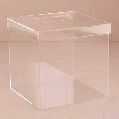 Moda Bella Acrylic Storage Box with Lid (Transparent, 8 X 8 X 8Inch) 8 inch Acrylic Sheet