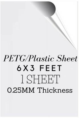 I-Birds Enterprises Clear Transparent Sheet With Double Sided Protective Film Pack Of 1 (6X3 Feet) 182.8 cm Acrylic Sheet