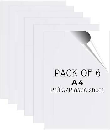 Lonaar PETG Transparent Sheet With Double Sided Protective Film Pack Of 6 (A4 Size) 21 cm Acrylic Sheet