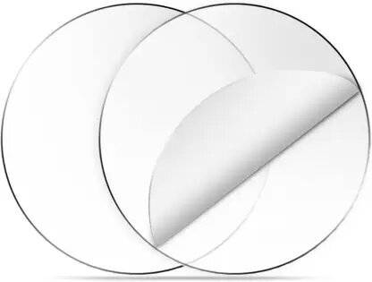 Anistuff 2 Pcs Transparent Acrylic Glass Round Circle Disk Board for Art & Craft 9 inch Acrylic Sheet