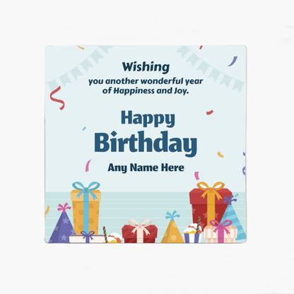 Bhawani Gift C Acrylic sheet Waterproof thickness 3mm on Happy Birthday Design Printed Gift 10x 10 cm Acrylic Sheet