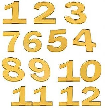 Revees Clive Acrylic English Numbers/Numerals/Digits for Clock Making in Resin Art 8 cm Acrylic Sheet