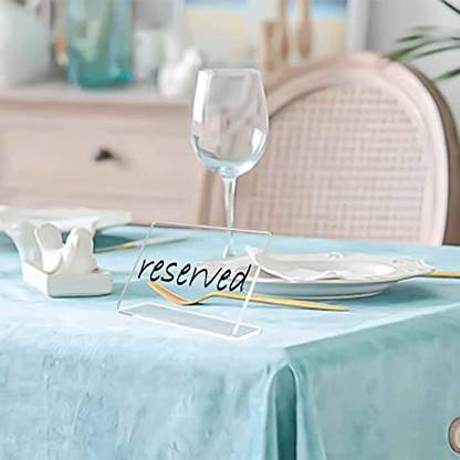 Anistuff Mini Chalkboard Sign 10 Pack Small Tabletop Signs for Table Numbers, Food Signs 10.2 cm Acrylic Sheet