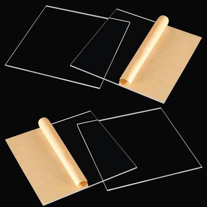 JUKR Clear Transparent Plexiglass DIY Projects Photo Frames Glass Art Craft Painting 6 inch Acrylic Sheet