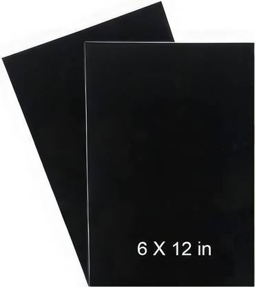 Gojeeva 2 Pack 6x12 Inch Clear Acrylic Sheet Board-Perfect for DIY Art and Craft Project 6 inch Acrylic Sheet