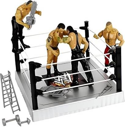 CHIPPI WWE Flexforce 4 Wrestling Action Figures Models Weapons Wrestling Ring Ultimate