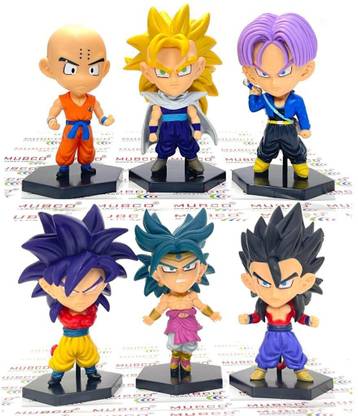 Mubco Dragon Ball Z DBZ Chibi Action Figure |PVC Anime Collectable Model Toys Set of 6