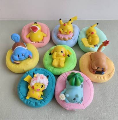 Lil Tara Pokemon Sleeping Figures With Bean Bag set of 8