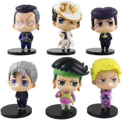 RVM Toys Anime JoJo Bizarre Action Figure Set of 6 Size 7-8CM Toy for Cake & Study Table