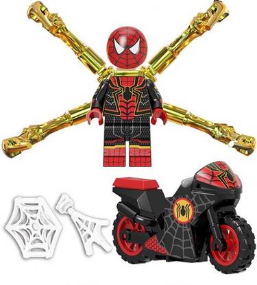 Delite New Super SPIDERMAN Bike Mini Action Figure Building Blocks DIY Toys Avengers