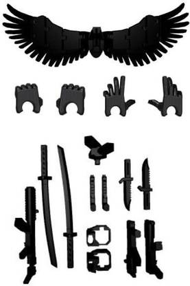 CERO T13 Action Figures Fidget Dummy 13 Weapons Pack with Wings Hands 3D Printed