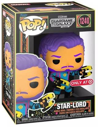 Funko Pop Marvel Black Light Vinyl Figure Collection MCU Glow Toy (Star Lord), (FPMBL4