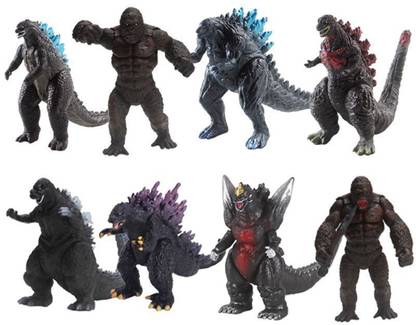PALAY GodZilla Toys 8PCS, Desktop King of Monster Model Collection Action Figures