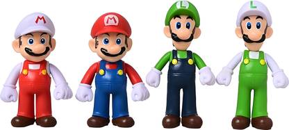 RVM Toys Set of 4 Super Mario Brothers Luigi Action Figure 11-12 cm Game Figures Toy