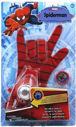 Ample Wings Spiderman Action Figure Super Hero Web Disc Shooter Disc Launcher Single glove