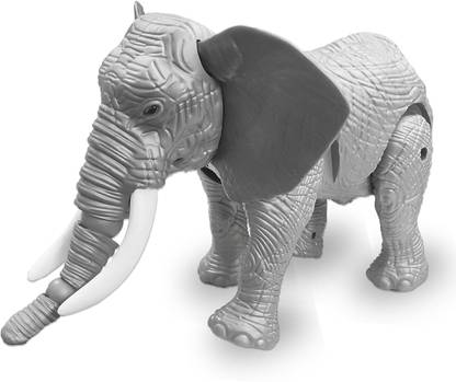 Velcon Walking Electric Elephant Toy for Kids with Trumpet Sound, Wiggling Tail