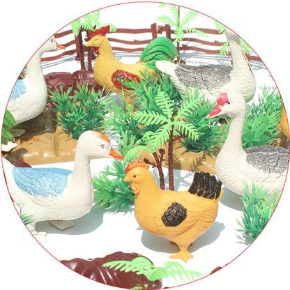 Lyla 55 Pieces Simulation Farm Poultry Animals Set Children's Educational Toys