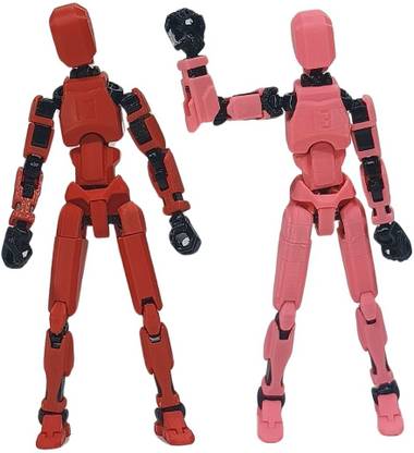 Apsara Gifts Pack of 2 - Dummy 13 Action Figure Articulated 3D Printed Robot