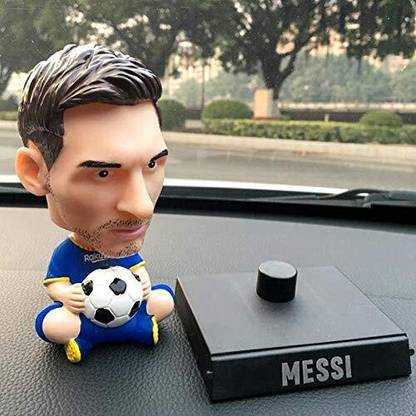 9Up Messi Car Shaking Head Toy Head Stand with Mobile Holder for Car Dashboard