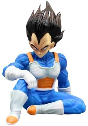 Raregets 15 cm DBZ Vegeta Action Figure, Sitting Pose, PVC Anime, Best Gift for DBZ Fan