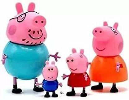 ASKY Papa Pig Family in Peppa Pig Set 0f 4,House Set in Toys for Kids_PP02