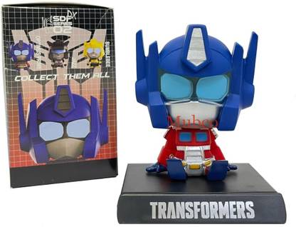 Mubco Transformers Optimus Prime Bobble Head Shaking Car Dashboard Phone Holder Figure