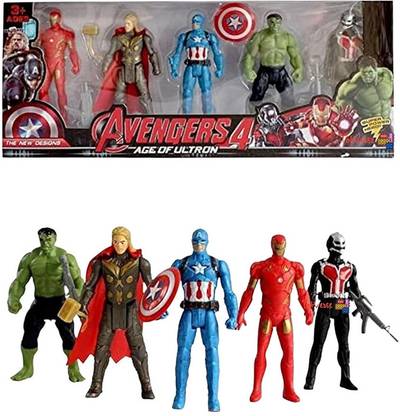 Toyporium Avengers Toys For Kids|Set of 5 Twist & Move Super Hero Action Figure Play Set23