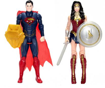 WOW toys Super Women & Super Hero Realistic Action Figures|Cool Accessories|LED Light