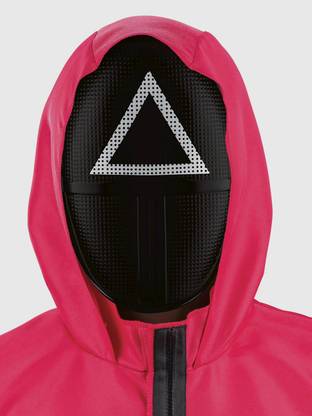 Mubco Squid Game Guard Mask Triangle | Face Cover Cosplay Party Masquerade Props Adult