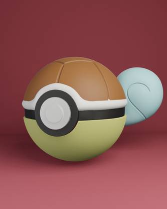 Yup That 3D Guy Squirtle themed Pokeball