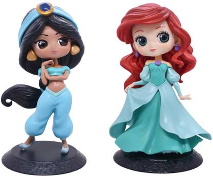 Masi Traders Disney Aladdin Princess Jasmine and Princess Ariel Action Figure Model Toys