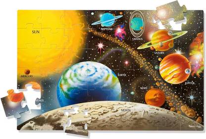 MELISSA & DOUG Solar System Floor Puzzle, Floor Puzzles, Easy-Clean Surface