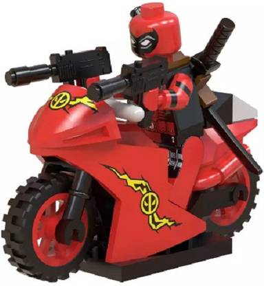FOZZO-SK New DEADPOOL Bike Legoing Building Blocks Mini Toy Figure Puzzle for kids