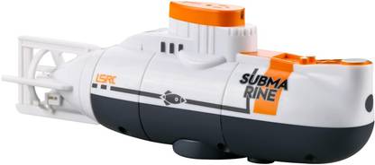 BNF 1pc Kid Toy Mini RC Submarine 0.1m/s Speed Swim Remote Control Boat Gift white