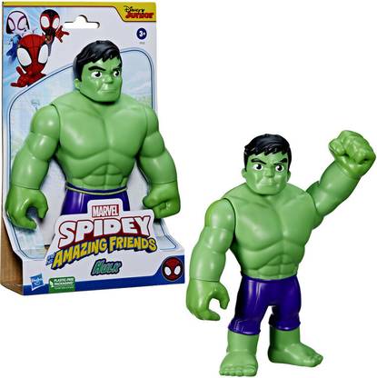 MARVEL Spidey and His Amazing Friends Supersized 9-Inch Hulk Action Figure for Kids
