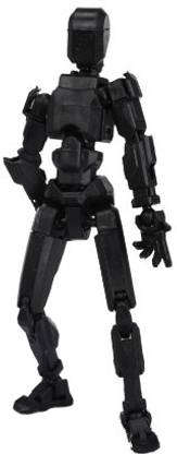 CERO Dummy 13 Action Figure Robot Build It Yourself 3D Printed model Black