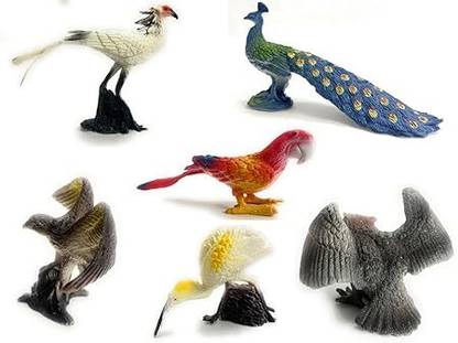 Bestie Toys Bird Figures & Collectible 6 pcs Big Bird Figurines for Kid ETC