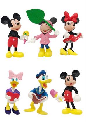 MARHABA TRADERS 6pcs Mickey & Minnie Figures Mickey & Minnie Mouse Donald Duck Cartoon Winnie