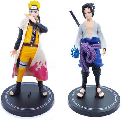 Masi Traders Naruto Hokage and Sasuke Uchiha Action Figure 20 cm (Pack of 2)