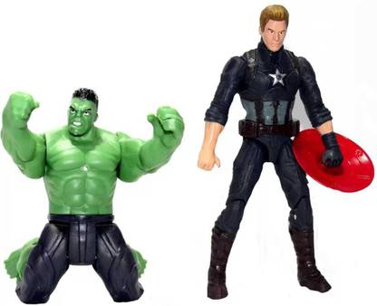 RIGHT SEARCH Realistic Action Figures of Hulk and Captain Shield Toys