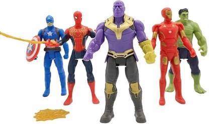 sky toys Avengers 4 - Super Hero Toys Action Figure Toy Set (Pack of 5 Action Figures)