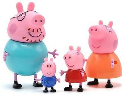 Just97 Peppa Pig Family Set of 4, Peppa Pig, George, Daddy Pig, Mommy Pig P30
