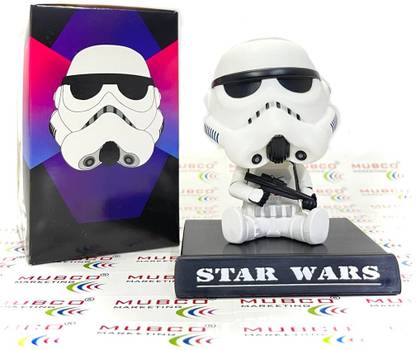 Mubco Star Wars Stormtrooper Bobble Head Figure Car Dashboard Decorations Phone Holder