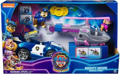 PAW PATROL Mighty Car with Skye Airplane Toy|Action Figure|Lights &Sounds|Kids Toys|3+Years