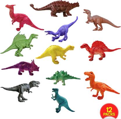 laxmi toys Dinosaur Toys for Kids - Colorful, High-Quality PVC Dinosaur Toy Set (2 Inches)