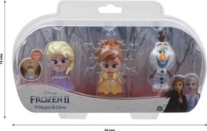 Frozen 2 Whisper & Glow Mini Figure Triple Pack, Light up Your World - Collect Them All!