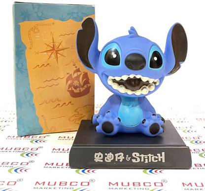 Mubco Lilo & Stitch Bobble Head Shaking Figure Doll Car Dashboard Phone Holder Toys