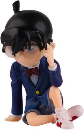 WHITE POPCORN Detective Conan Edogawa Sitting Action Figure