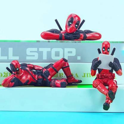 SEVENSPACE Deadpool - Action Figures, 3 Figures Set, Cake Toppers
