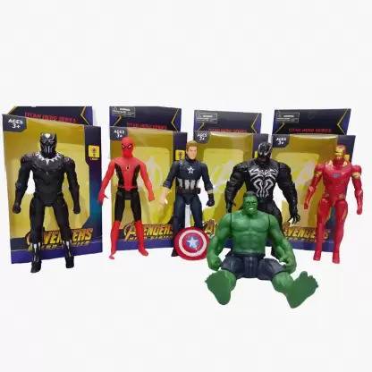 AP KIDS Marvel Avengers Super Hero Action Figure Toy Set For Kids. (Pack Of 05 Pcs)